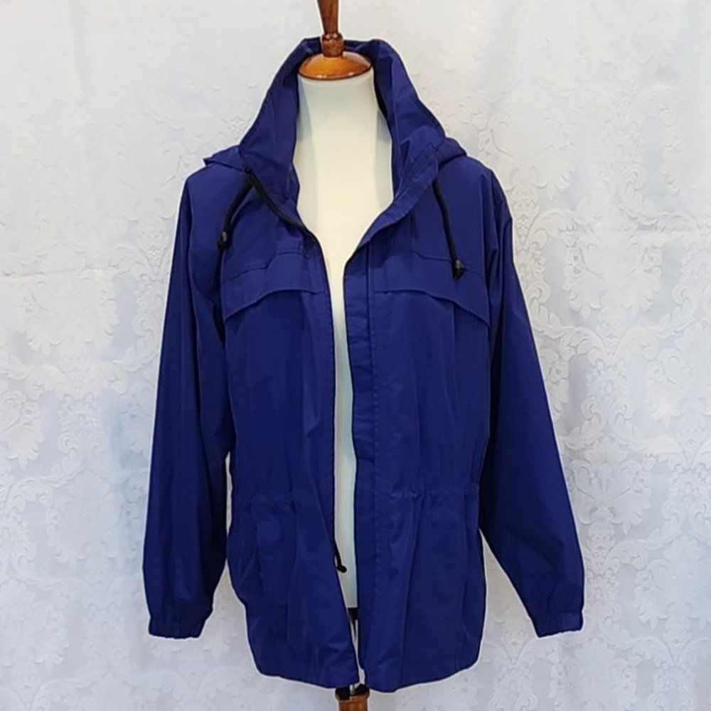 Pacific Trail Blue Lightweight Windbreaker with Hood